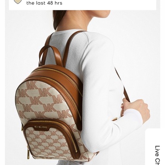 MICHAEL KORS Jaycee Medium Logo Jacquard Backpack Luggage color - Picture 3 of 16